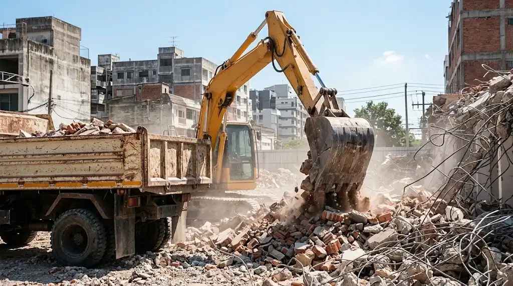 Commercial Demolition In Baldwin Park CA - Heavy Machinery